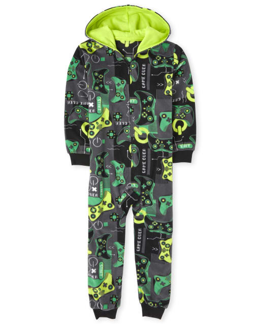 Pyjama une pièce en molleton de jeu vidéo pour garçons