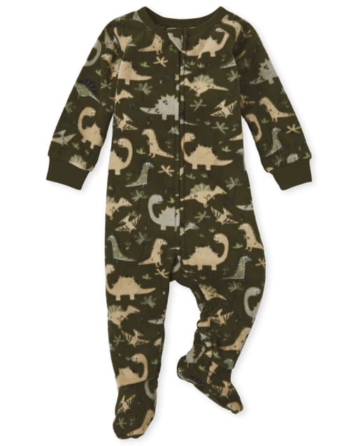 Baby And Toddler Boys Dino Fleece One Piece Pajamas