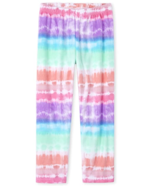 Girls Rainbow Tie Dye Pajama Pants
