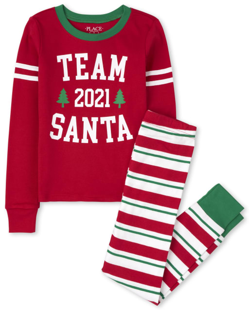Pyjama en coton unisexe pour enfant assorti Family Team Santa