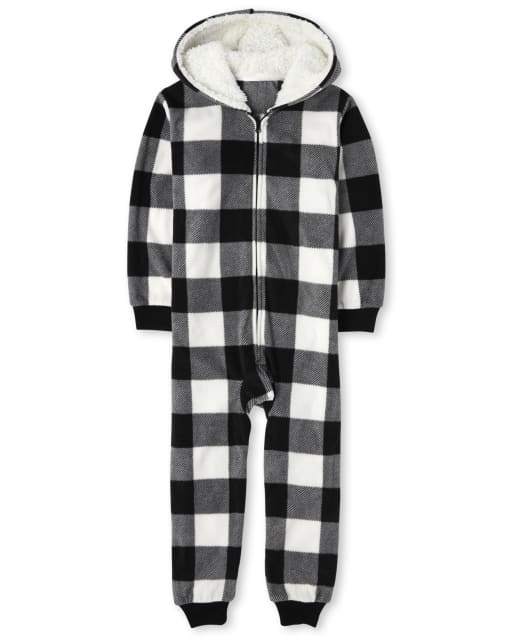 Kids Famille assorti carreaux Buffalo molleton One Piece Pyjama