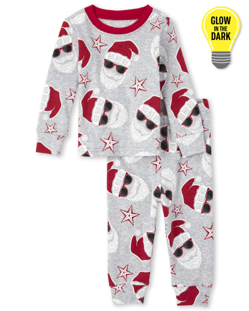 Bébé Et tout-petit Famille assorti phosphorescent Santa Snug Fit coton Pyjama