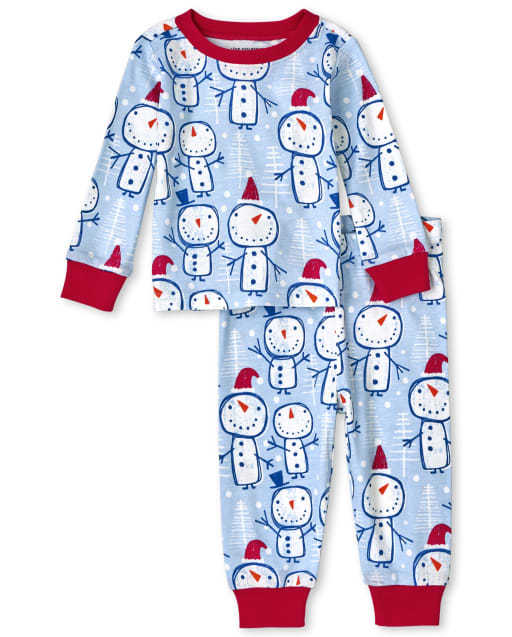 Baby And Toddler Snowman Snug Fit Cotton Pajamas