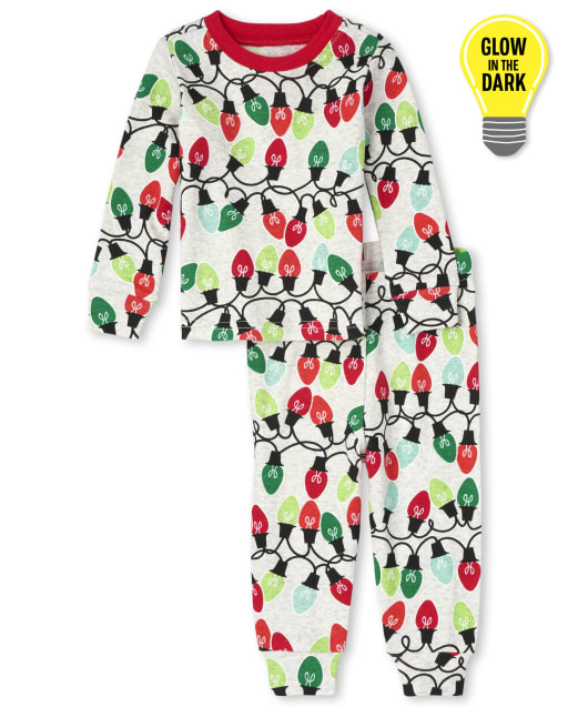 Pyjama Bébé Et tout-petit phosphorescent de Noël Lights Snug Fit coton