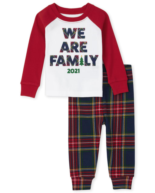 Baby And Toddler Matching Family We Are Family Snug Fit Cotton Pajamas