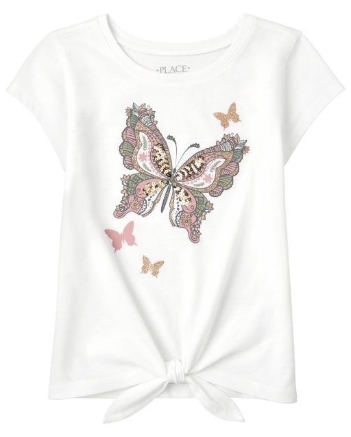 Girls Tie Front Top