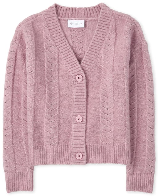 Girls Stitched Boyfriend Cardigan