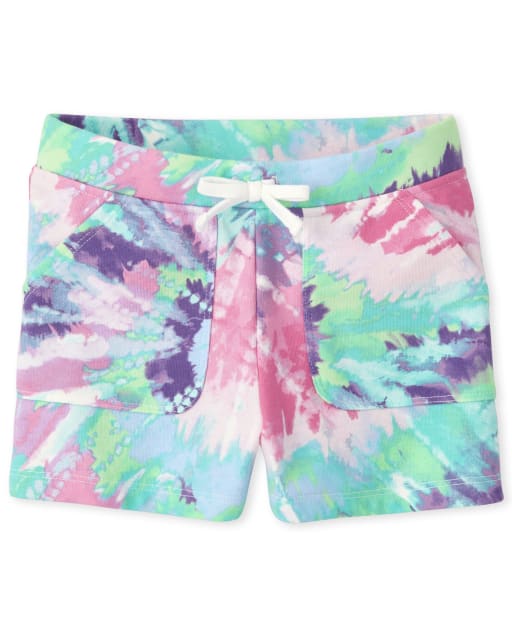 Short en molleton tie-dye pour fille