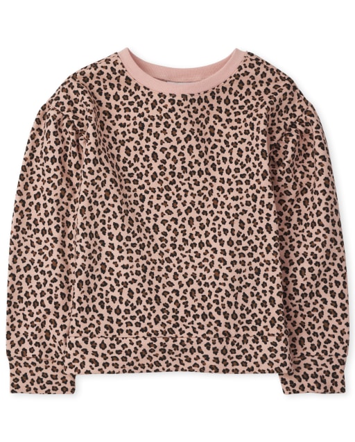 Girls Print Fleece Sweatshirt