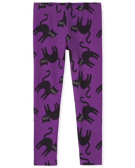 Leggings de gato de Halloween para niñas