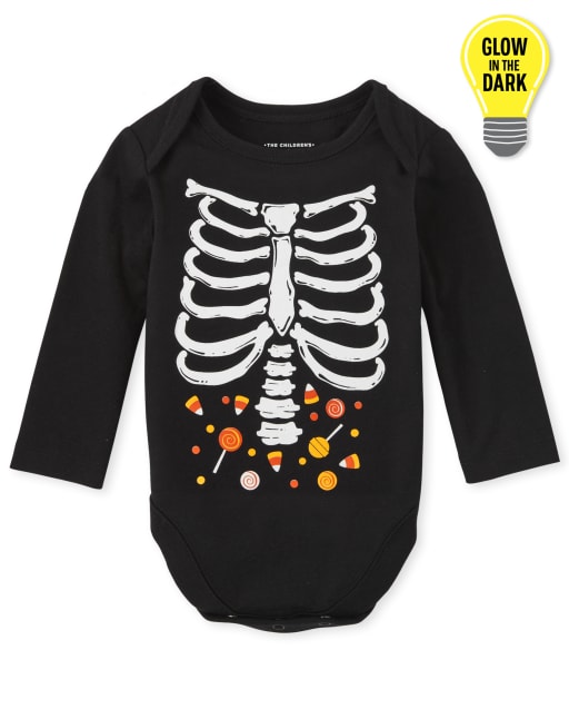 Baby Matching Family Glow Skeleton Graphic Bodysuit