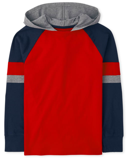 Boys Colorblock Hooded Top