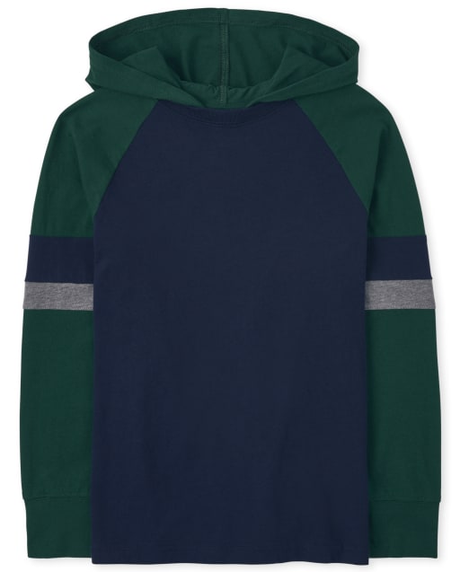 Sudadera con capucha colorblock para niños
