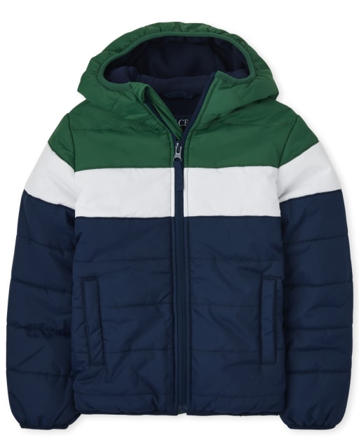 Boys Colorblock Puffer Jacket
