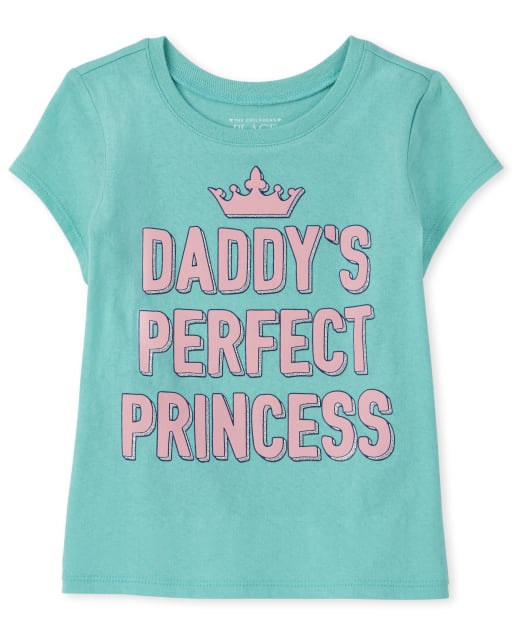 Baby And Toddler Girls Daddy's Princess Graphic Tee