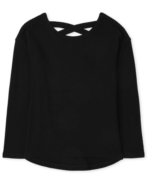 Girls Cross Back Lightweight Sweater