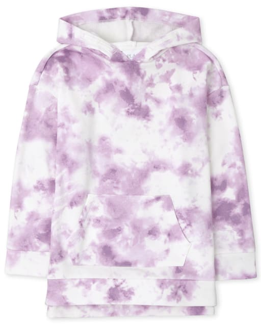Girls Tie Dye Fleece Hoodie