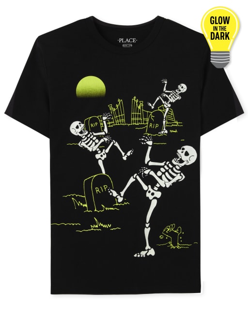 Boys Glow Skeleton Dance Graphic Tee