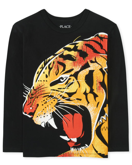 Camiseta con gráfico de tigre para niños