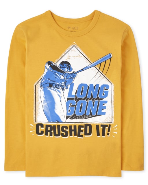 Camiseta estampada de béisbol para niños