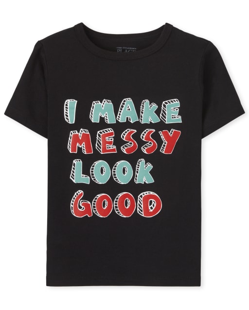 Baby And Toddler Boys Messy Graphic Tee