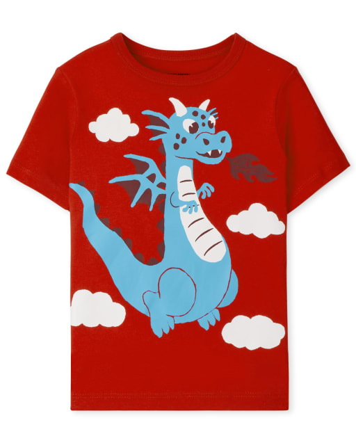 Baby and Toddler Boys Short Sleeve Dragon Graphic Tee