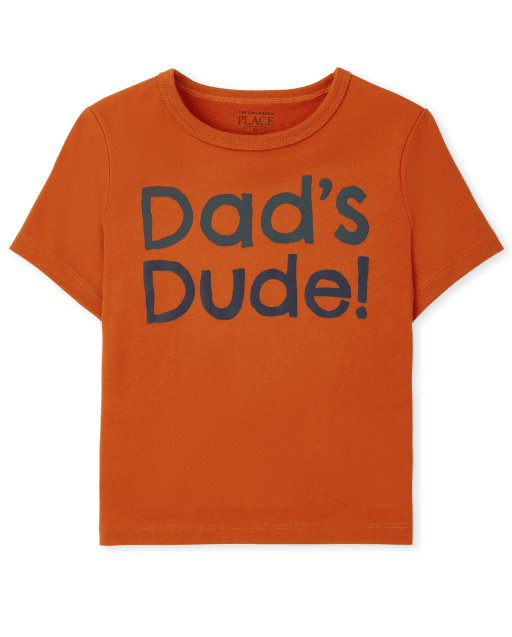 Camiseta estampada Dad's Dude de manga corta para bebés y niños pequeños
