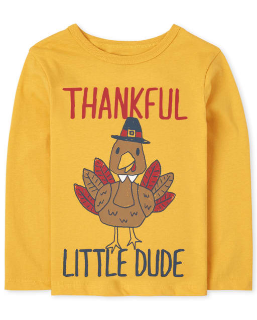 Baby And Toddler Boys Thankful Dude Graphic Tee