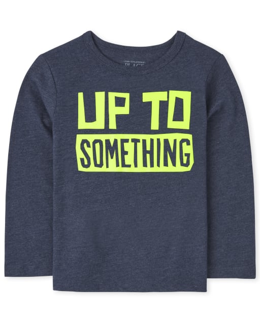 Baby And Toddler Boys Long Sleeve Up To Something Graphic Tee