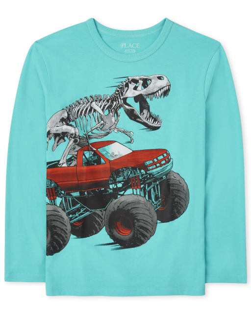 Camiseta con gráfico Dino Truck para niños