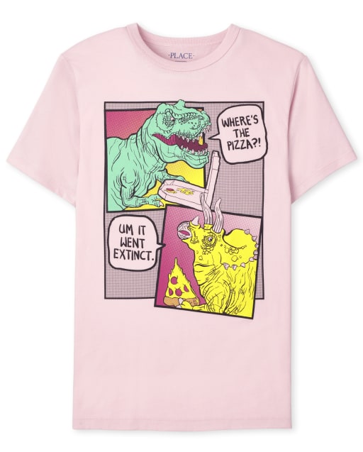 Boys Dino Comic Graphic Tee