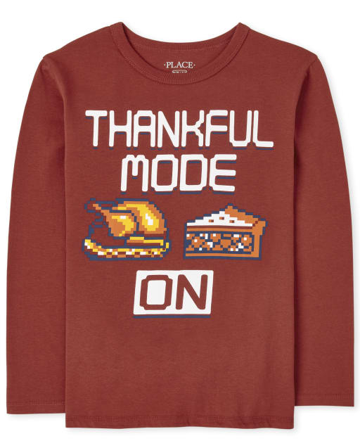Boys Thankful Mode Graphic Tee