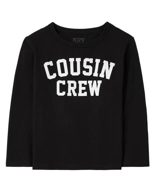 Unisex Baby And Toddler Matching Family Long Sleeve Cousin Crew Graphic Tee
