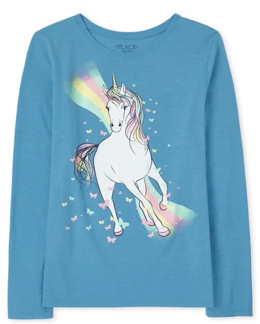 Girls Unicorn Graphic Tee