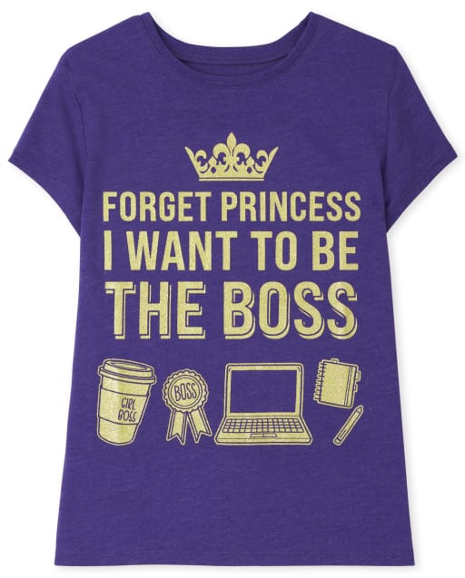 Girls Princess Boss Graphic Tee