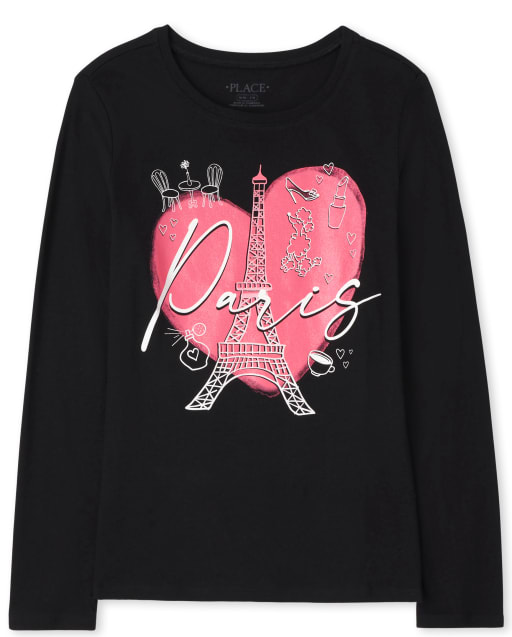Girls Paris Graphic Tee