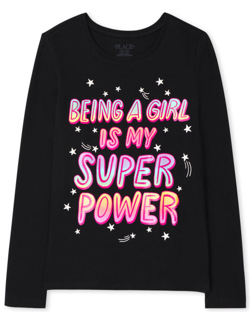 Girls Super Power Graphic Tee