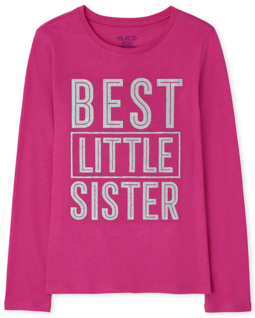 T-shirt graphique Best Little Sister pour filles