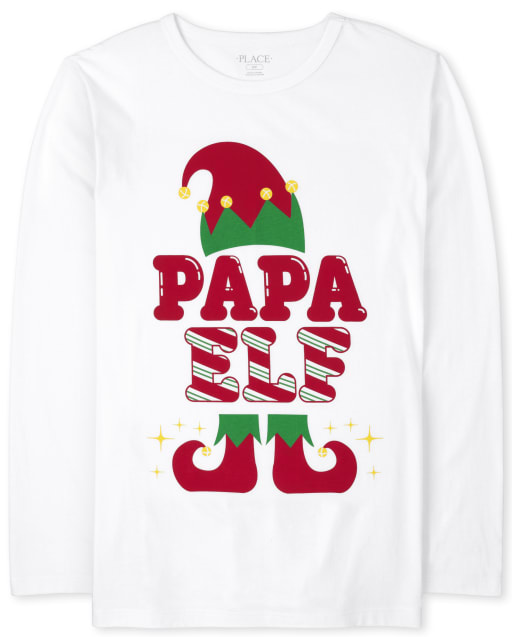 T-shirt graphique assorti pour hommes, famille Papa Elf