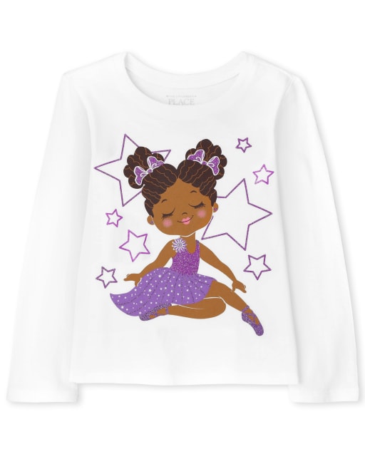 Baby and Toddler Girls Ballerina Graphic Tee