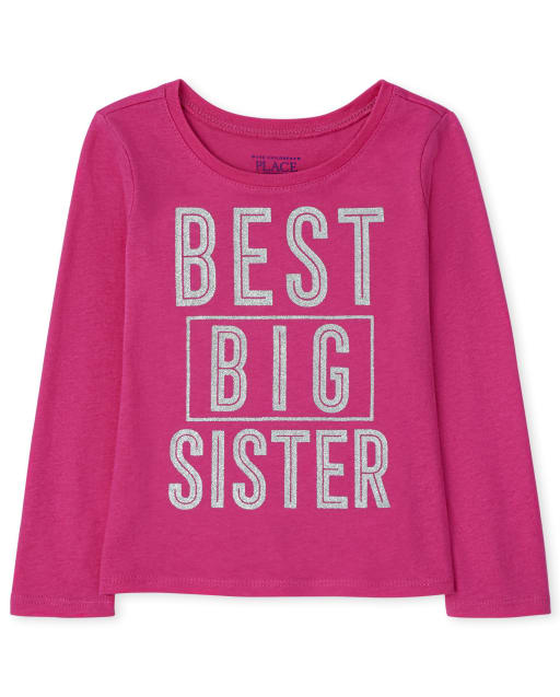 Baby and Toddler Girls Best Big Sister Graphic Tee