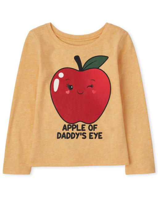 T-shirt graphique pomme pour bébé et toute-petite fille