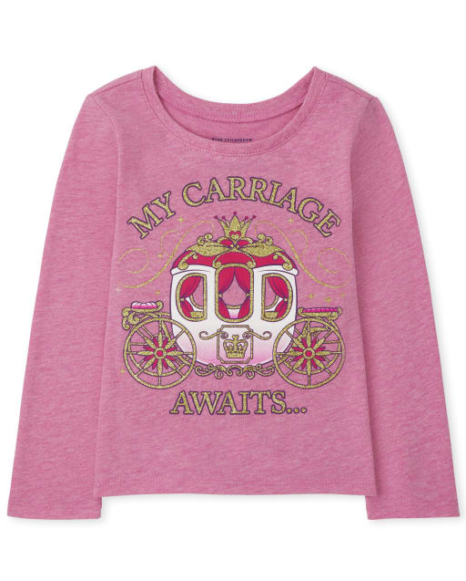 Baby and Toddler Girls Carriage Graphic Tee