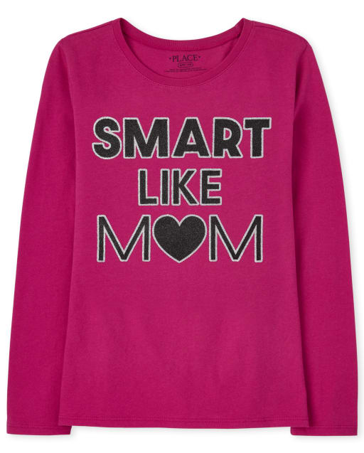 T-shirt graphique Smart Like Mom pour filles