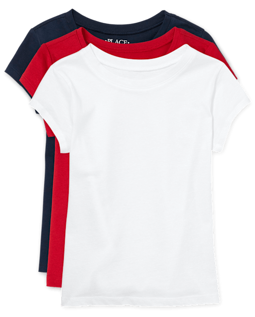 Lot de 3 t-shirts superposés basiques pour filles