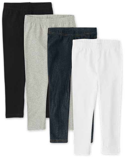 Lot de 4 leggings capri pour filles