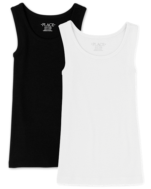 Girls Ribbed Tank Top 2-Pack