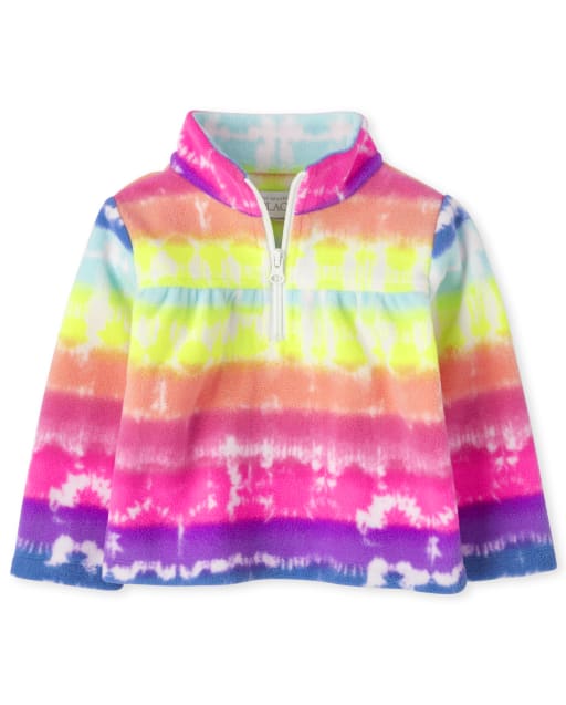 Baby And Toddler Girls Glacier Fleece Half Zip Mock Neck Pullover