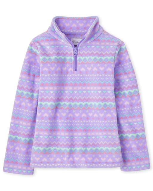 Girls Glacier Fleece Half Zip Mock Neck Pullover