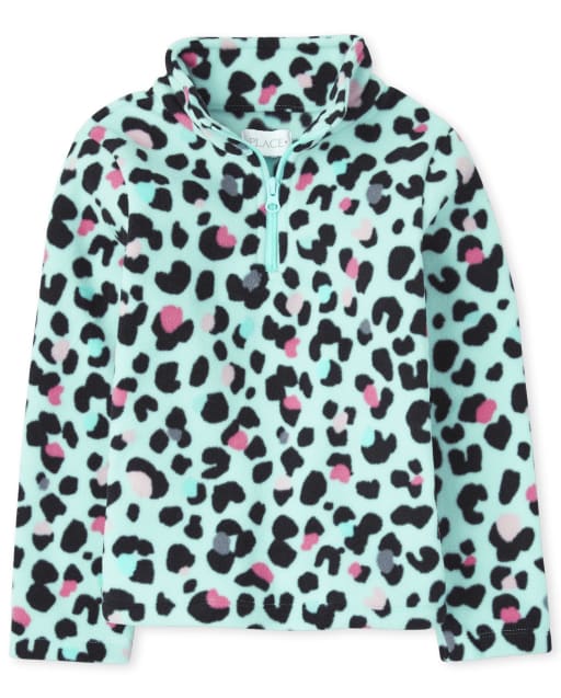 Pull à col montant et demi-fermeture éclair en polaire Glacier pour fille